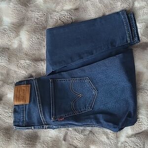 Levi's Women's Dark Bluemile High Super Skinny Jeans Size 26